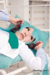aqua_hair blouse cosplay hatsune_miku headset jacket saku tie twintails vocaloid rating:Safe score:0 user:nil!