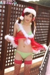 babydoll bikini fishnet_stockings santa_costume satsuki_mei see-through shirt_lift side-tie_bikini stocking_cap swimsuit thighhighs twintails rating:Safe score:2 user:nil!