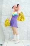 cheerleader_uniform cosplay dress hair_ribbons kobayakawa_yutaka lucky_star pantyhose pink_hair pom_poms saori socks twintails rating:Safe score:0 user:nil!