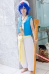 ai_(vi) aladdin_(magi) blue_eyes blue_hair cosplay crossplay flute magi:_the_labyrinth_of_magic necklace staff trousers tubetop turban vest rating:Safe score:0 user:pixymisa