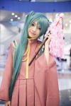 aqua_hair blouse cosplay hatsune_miku military_uniform nakko pleated_skirt skirt twintails vocaloid rating:Safe score:0 user:pixymisa