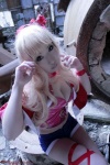 blonde_hair cleavage cosplay croptop deep_rabbit macross macross_frontier macross_frontier:_itsuwari_no_utahime saku shawl sheryl_nome shorts rating:Safe score:0 user:nil!