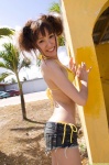 bikini denim dgc_0916 hair_buns matsumaka_minami open_clothes shorts side-tie_bikini swimsuit rating:Safe score:1 user:nil!