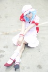 ankle_socks blouse blue_hair cosplay hat remilia_scarlet skirt tamayura_kyouto touhou wristband rating:Safe score:0 user:pixymisa