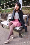 black_legwear blouse cardigan chihane coat necklace pantyhose skirt rating:Safe score:0 user:pixymisa
