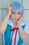 ayanami_rei blue_hair cosplay jumper misaki neon_genesis_evangelion sailor_uniform school_uniform rating:Safe score:0 user:nil!