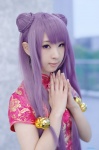 cosplay double_bun kyouka purple_hair qipao ranma_1/2 shampoo rating:Safe score:0 user:nil!