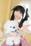alice_mixs bakemonogatari blouse cosplay hachikuji_mayoi hairband hairbows jumper kamui_arisa school_uniform stuffed_animal teddy_bear twintails rating:Safe score:0 user:nil!