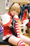 cat_hoodie cosplay hitokata_no_ou kikiwan kuroha_nao single_thighhigh spandex_shorts striped thighhighs rating:Safe score:0 user:nil!