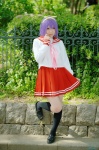 cosplay fubuki hairband hiiragi_tsukasa kneesocks lucky_star pleated_skirt purple_hair sailor_uniform school_uniform skirt rating:Safe score:0 user:nil!