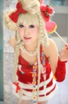 blonde_hair braids camisole cosplay hairbow lollipop miniskirt original pantyhose santa_costume skirt tsugihagi_mishin rating:Safe score:0 user:nil!