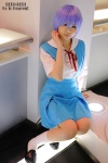 ayanami_rei blue_hair cosplay jumper kanna_hasuki neon_genesis_evangelion sailor_uniform school_uniform socks rating:Safe score:0 user:nil!