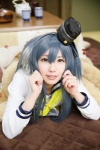 amatsuka_miyu blue_hair chains cosplay hairband hat kantai_collection multi-colored_hair necklace sailor_uniform school_uniform tokitsukaze_(kantai_collection) rating:Safe score:0 user:Kryzz
