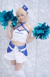 blonde_hair cheerleader_uniform cosplay halter_top hat miniskirt pom_poms shizuku skirt tagme_character tagme_series thighhighs white_legwear zettai_ryouiki rating:Safe score:0 user:nil!