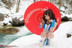 boots cosplay gauntlets hairbow kimono king_of_fighters kunoichi saku shiranui_mai umbrella rating:Safe score:2 user:nil!