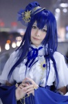 blouse blue_hair cape corset cosplay hat kai_(ii) love_live!_school_idol_project sonoda_umi rating:Safe score:0 user:nil!