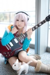 boots cosplay guitar headphones hoodie kaori_(ii) miniskirt nitro_super_sonic pink_hair skirt super_soniko tank_top rating:Safe score:3 user:nil!