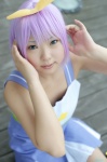 cheerleader_uniform cosplay dress hairbow hiiragi_tsukasa lucky_star natsume_megumi purple_hair rating:Safe score:0 user:nil!