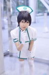 cosplay dress gloves idolmaster michu miura_azusa nurse nurse_cap nurse_uniform syringe thighhighs zettai_ryouiki rating:Safe score:0 user:nil!