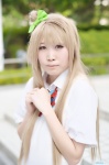 blonde_hair blouse cosplay love_live!_school_idol_project minami_kotori ponzu school_uniform side_ponytail rating:Safe score:0 user:nil!