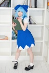 blouse blue_hair cirno cosplay hairbow jumper shizuku socks touhou rating:Safe score:7 user:nil!