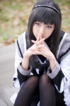 akemi_homura blouse cosplay hairband mai pantyhose pleated_skirt puella_magi_madoka_magica skirt rating:Safe score:3 user:xkaras