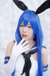 blue_hair cosplay elbow_gloves gloves hairbow izumi_konata kantai_collection lucky_star minko sailor_uniform school_uniform shimakaze_(kantai_collection) rating:Safe score:0 user:nil!