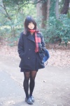 coat hina pantyhose pleated_skirt scarf school_uniform skirt rating:Safe score:2 user:nil!