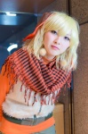 blonde_hair blouse cosplay flareon pokemon sachiko scarf shorts vest rating:Safe score:0 user:pixymisa