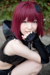 aki_(iv) braid cosplay croptop detached_sleeves half-skirt headdress keyhole kurosaki_mea red_hair shorts to_love-ru to_love-ru_darkness rating:Safe score:0 user:pixymisa
