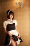 apron asai_mami blouse corset cosplay hat maid maid_mix maid_uniform miniskirt original skirt skirt_lift rating:Safe score:1 user:nil!