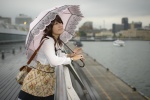 blouse cleavage hat kasumi_siro necklace shoulder_bag skirt slip umbrella rating:Safe score:0 user:pixymisa