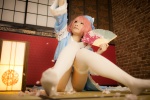 atsuki cosplay dress fan hat panties pink_hair saigyouji_yuyuko suite_memory thighhighs touhou white_legwear rating:Safe score:1 user:nil!