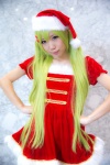 dress green_hair hair_clips santa_costume stocking_cap yae_maiko rating:Safe score:1 user:pixymisa