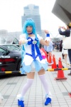 blue_hair choker cosplay cure_marine dress hairbow heartcatch_precure! konoha kurumi_erika pretty_cure thighhighs wand zettai_ryouiki rating:Safe score:2 user:nil!