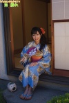 fan genjoshi_summer_special_2009 minami_yui ponytail yukata rating:Safe score:1 user:nil!