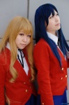aisaka_taiga blazer blonde_hair blouse blue_hair cosplay kawashima_ami kazuha kureha_marie pleated_skirt school_uniform skirt toradora! rating:Safe score:0 user:nil!