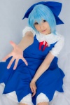 blouse blue_hair cirno cosplay hairbow jumper lenfried touhou rating:Safe score:1 user:nil!