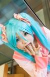 aqua_eyes aqua_hair cosplay dress hatsune_miku toko_(ii) twintails vocaloid rating:Safe score:0 user:pixymisa