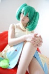 cosplay dress green_hair macross macross_frontier momousagi_mao m@o-rom_4.25 pantyhose ranka_lee scarf sheer_legwear twintails rating:Safe score:0 user:nil!