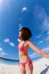 beach bikini cleavage minami_akina ocean side-tie_bikini striped swimsuit vjy_71 rating:Safe score:0 user:nil!