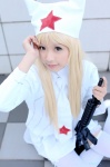 blonde_hair costume garters guns mecha_musume mig60 nurse nurse_cap thighhighs zero_inch rating:Safe score:0 user:nil!