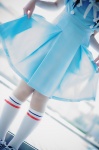 akiyama_mio cosplay dress dress_lift kneesocks k-on! twin_braids yaya rating:Safe score:2 user:nil!