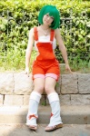 ahoge aqua_hair cosplay leggings macross macross_frontier mamilina overalls ranka_lee tubetop rating:Safe score:0 user:nil!