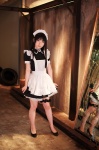 akiyama_mio apron cosplay dress garter hairband k-on! maid maid_uniform meirin_touka mirror rating:Safe score:2 user:nil!