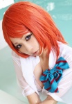 blouse cleavage cosplay higurashi_ran love_live!_school_idol_project m_vol.1 nishikino_maki pool red_hair school_uniform wet rating:Safe score:2 user:nil!