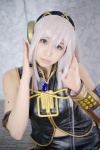 cosplay headset megurine_luka pink_hair skirt tsugu vest rating:Safe score:2 user:nil!