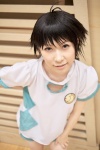 ahoge chippi cosplay idolmaster idolmaster_xenoglossia kikuchi_makoto shorts tshirt rating:Safe score:0 user:nil!