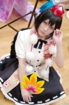 blouse cosplay fan flower kouji_en miniskirt shameimaru_aya skirt touhou wings rating:Safe score:1 user:nil!