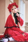 blonde_hair bonnet cosplay dress fuyu_tsugu pantyhose rozen_maiden shawl shinku rating:Safe score:1 user:nil!